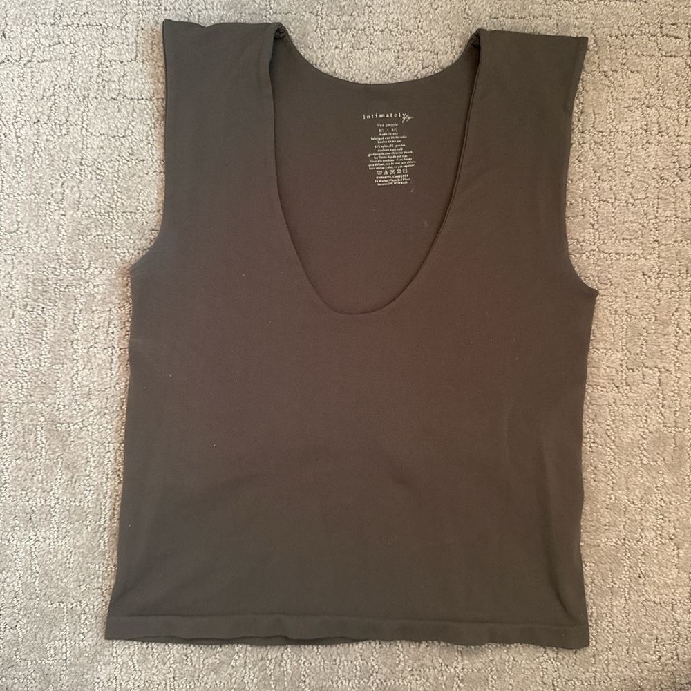 Free People Charcoal Tank Top
